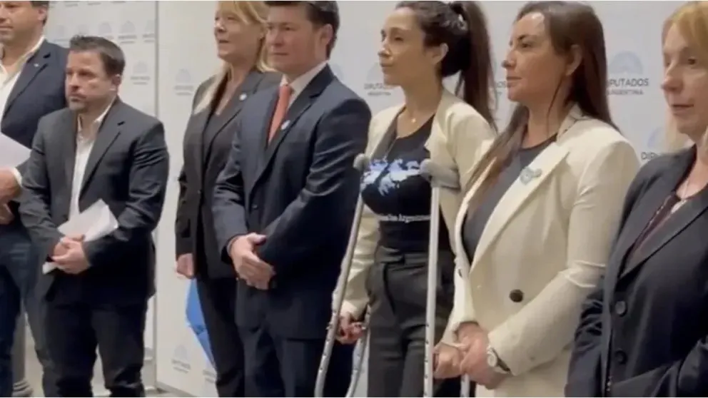 VIDEO:  la embajadora británica pidió que una diputada se saque su remera de Malvinas para tomar una foto