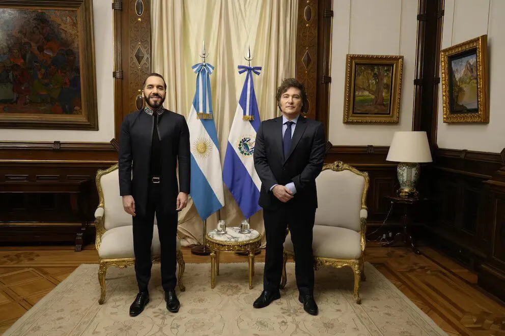 Milei recibió a Bukele en Casa Rosada