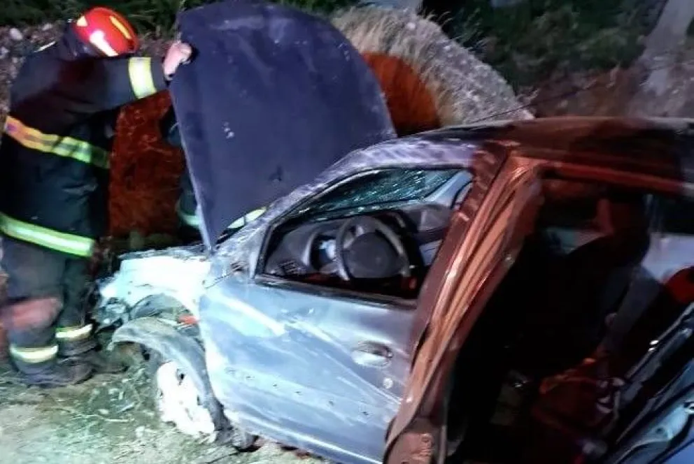 Violento vuelco en Ruta 40 en la madrugada de este jueves 