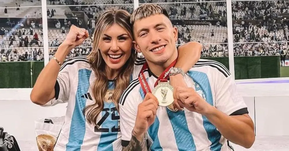 El emotivo video de Lisandro Martínez y su novia Muriel anunciando el sexo de su primer bebé