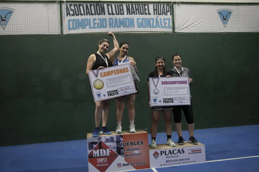 Hubo Padel de primera nivel en el Club Nahuel Huapi. Fotos Eugenia Neme