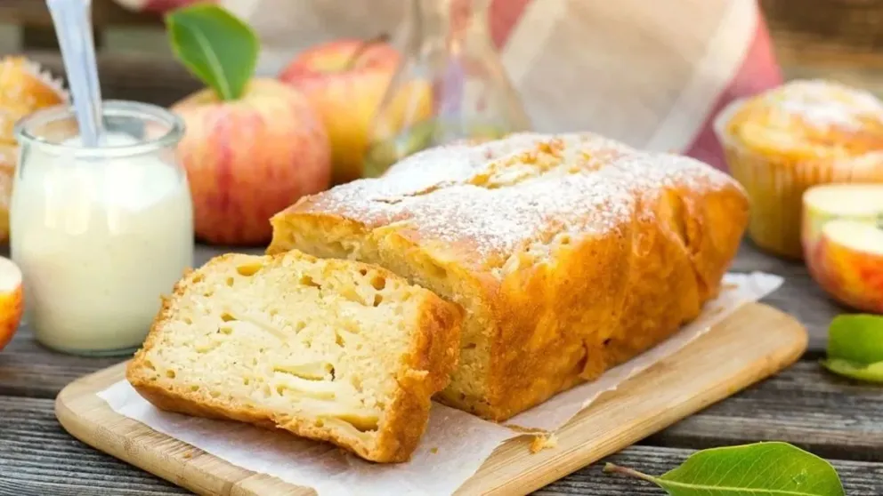Budín de manzana con avena.