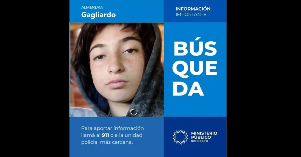 La joven que es intensamente buscada en Bariloche.