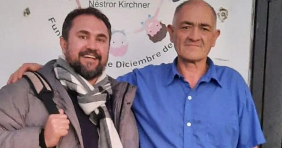 Franco Ávila Gross, secretario de cultura de Río Negro junto a José Arpires.