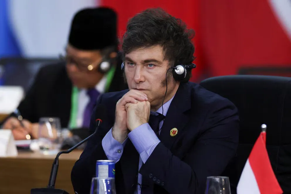 Javier Milei en la cumbre del G20.  