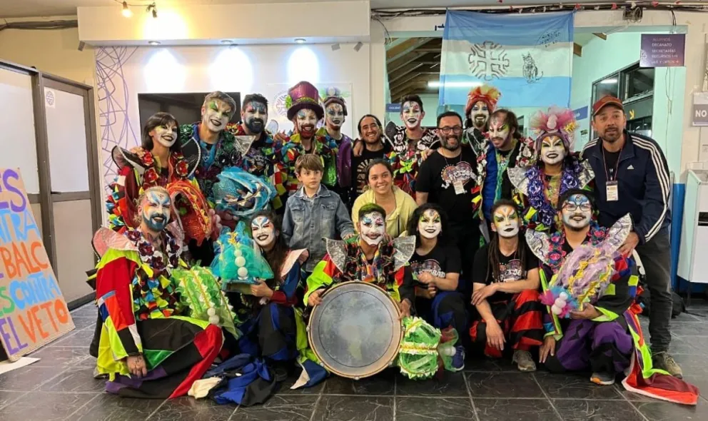 La Retobada durante el reciente encuentro de murgas de la cordillera.