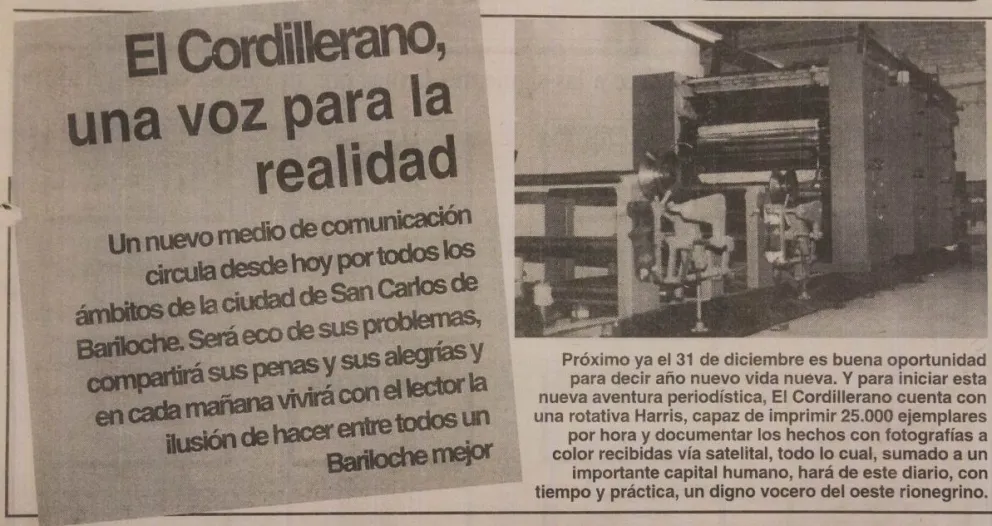 La primera tapa del diario de papel, aquel 29 de noviembre de 1994. 