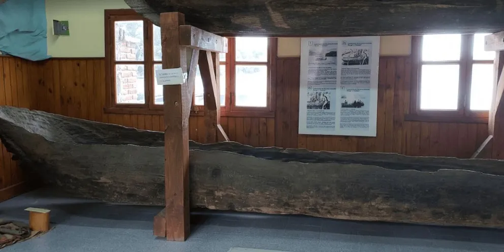 El gran wampo que está en el museo de Villa La Angostura.