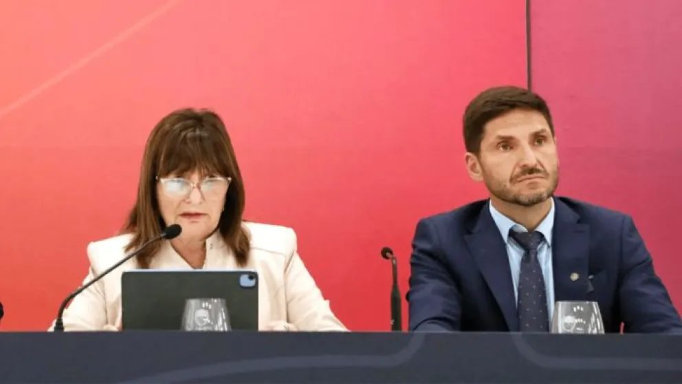 Patricia Bullrich y Maximiliano Pullaro. 