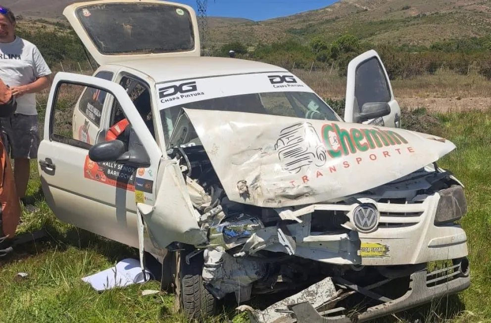 Así quedó el auto de Pilo Chemin tras el choque.