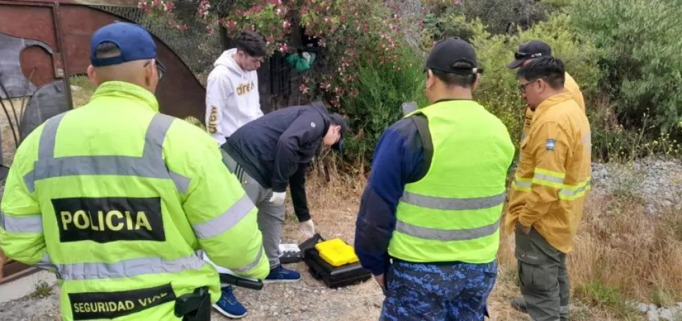 Durante el hallazgo de la droga. 