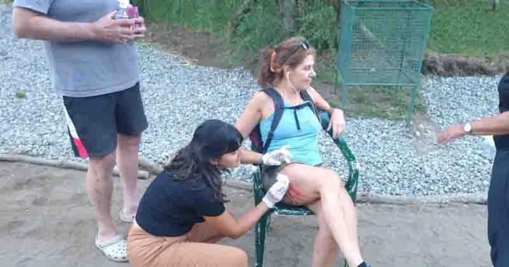 La vecina afortunadamente, fue asistida por varios vecinos.