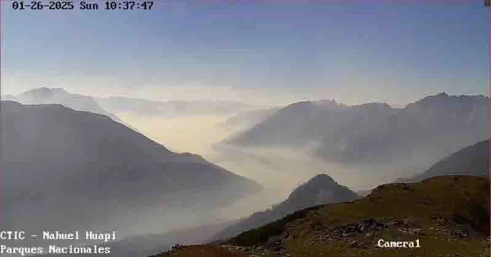 Imagen de una de las cámaras montadas en la zona del incendio.