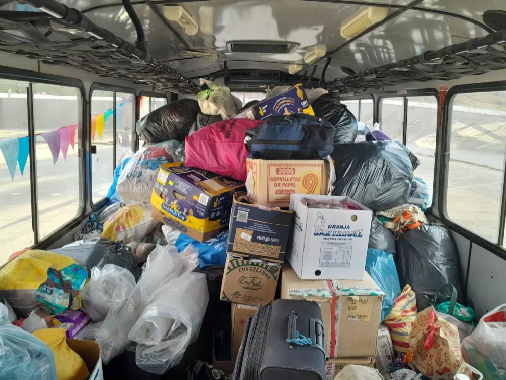 Parte de las donaciones recibidas.