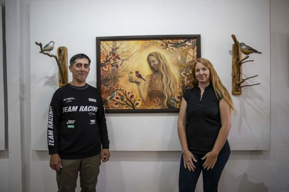 Aves, Braulio, mujer del bosque y Florencia. Foto: Eugenia Neme.