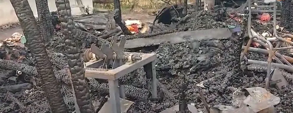 Impactantes destrozos en medio de un momento dífícil. / Foto Gentileza. 