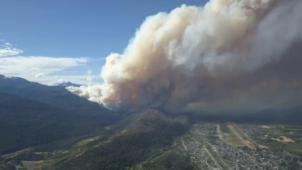 Imagen de hoy por la tarde. (Foto: gentileza Noticias del Bolsón)