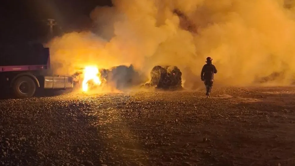 Imagen del siniestro en la estancia. 