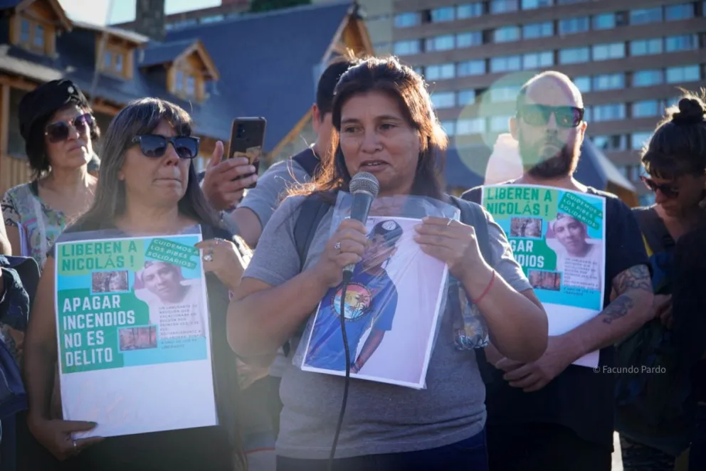"Lo quiero llevar a Senillosa bien, no muerto", dijo Sandra, mamá de Nicolás Heredia (fotos: Facundo Pardo).