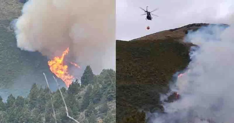 Hoy por la mañana comenzaron a trabajar aviones y helicópteros.