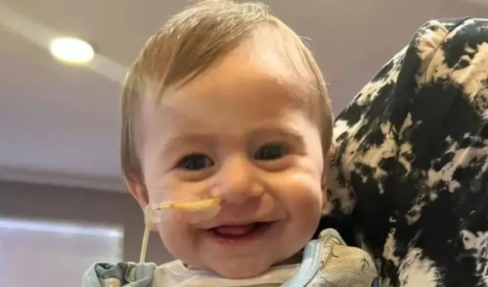 Felipe necesita con suma urgencia un trasplante de corazón. El bebé neuquino está internado en terapia intensiva del Hospital Italiano. Foto: gentileza.
