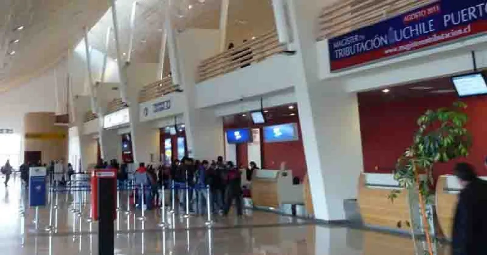 El aeropuerto El Tepual en la ciudad de Puerto Montt, Chile.