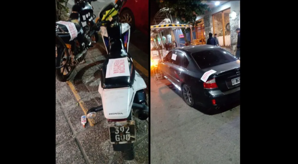 Numerosas motos y varios autos fueron retenidos, todos por falta de licencia y seguro.