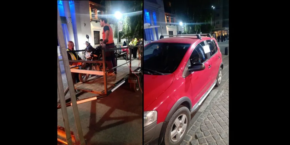 En plena calle Mitre, en el corazón de Bariloche.