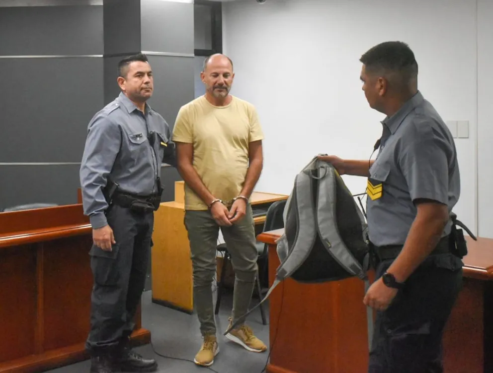 Gatti fue detenido en Viedma, desde donde participó de la audiencia. Foto (Foto Vanesa Schwemmler / NoticiasNet).