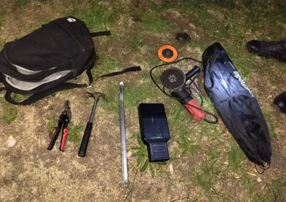 Los elementos con los que fueron sorprendidos los condenados, el pasado 16 de febrero.