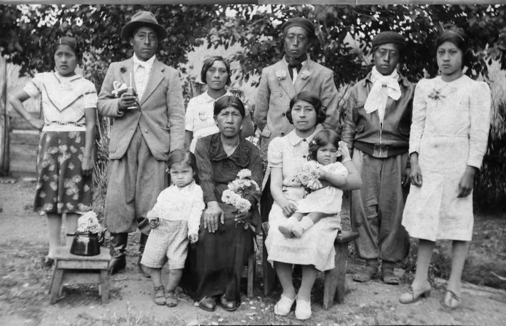 Los Llanquín, una de las fotos que Ángela compartió con Natalia Cano.