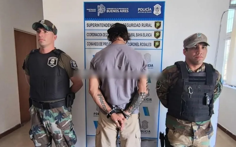 Este es el momento de la detención / Fotos Punta Noticias y Extra Noticias 