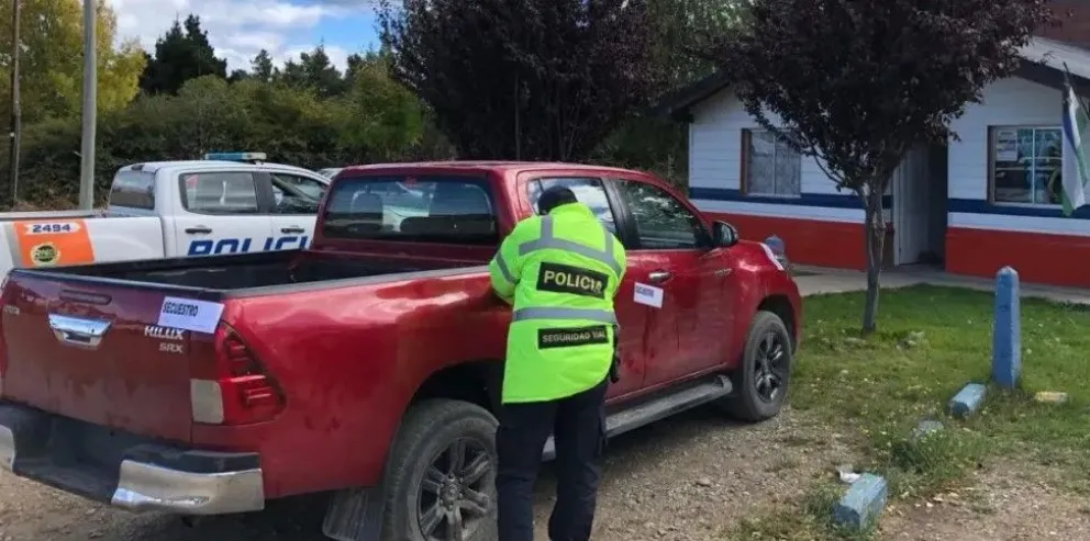 El momento del secuestro del vehículo. 