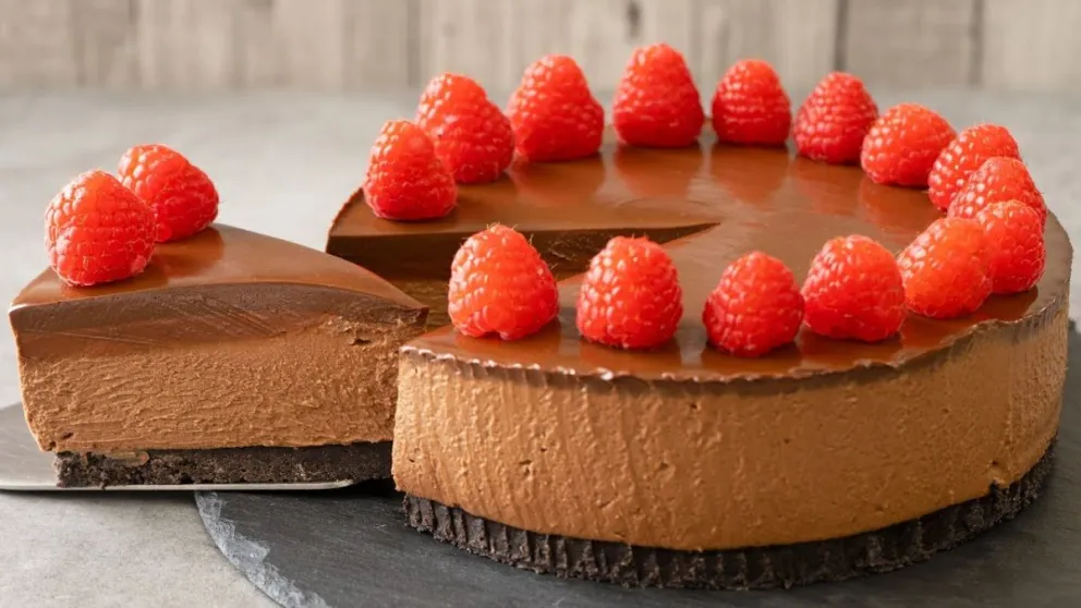 Cheesecake de chocolate sin horno.