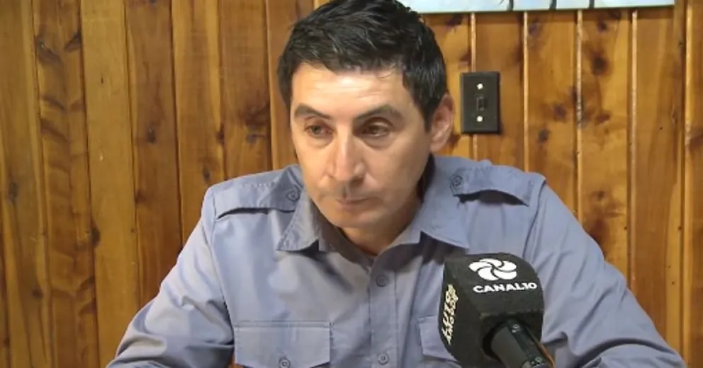 El subcomisario Víctor Escobar, titular de la Unidad 12 de la policía de El Bolsón.