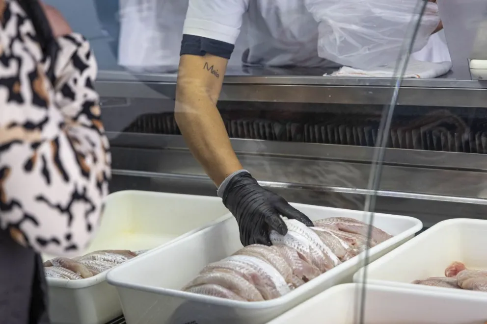 Los inspectores realizan recorridos por los comercios de venta de pescado. Foto de Eugenia Neme.