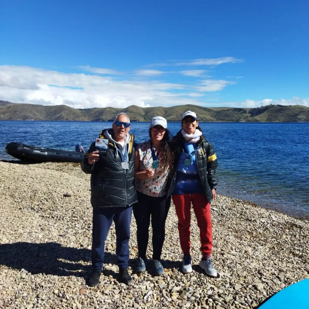 La competencia principal de los 10K, que recorrió un circuito entre la playa de Yampupata. Foto:gentileza