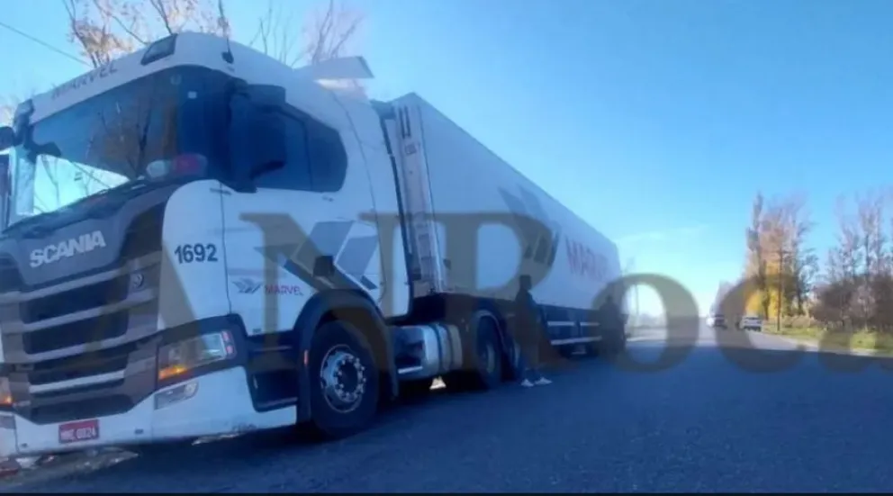 El camión habría cargado fruta recientemente y tenía como destino Brasil. Foto: anroca.com.ar