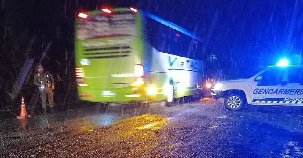 Gendarmería Nacional realizando controles en la zona de El Villegas.