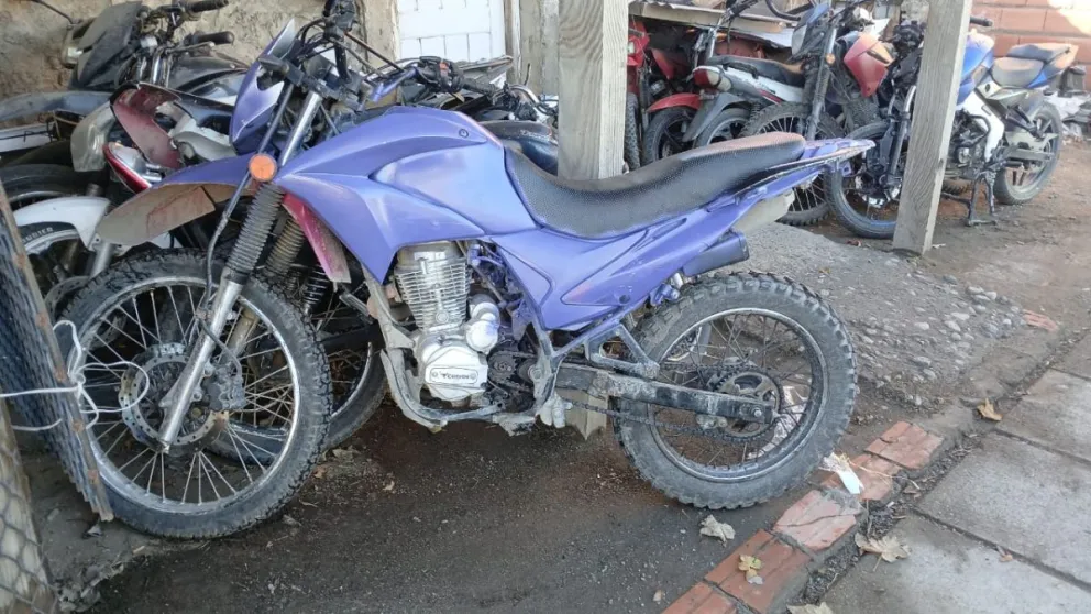 La motocicleta que fue hallada.