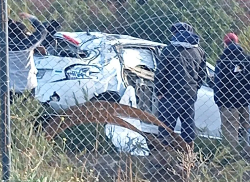 Afortunadamente, los ocupantes no sufrieron heridas de gravedad (foto: gentileza) 