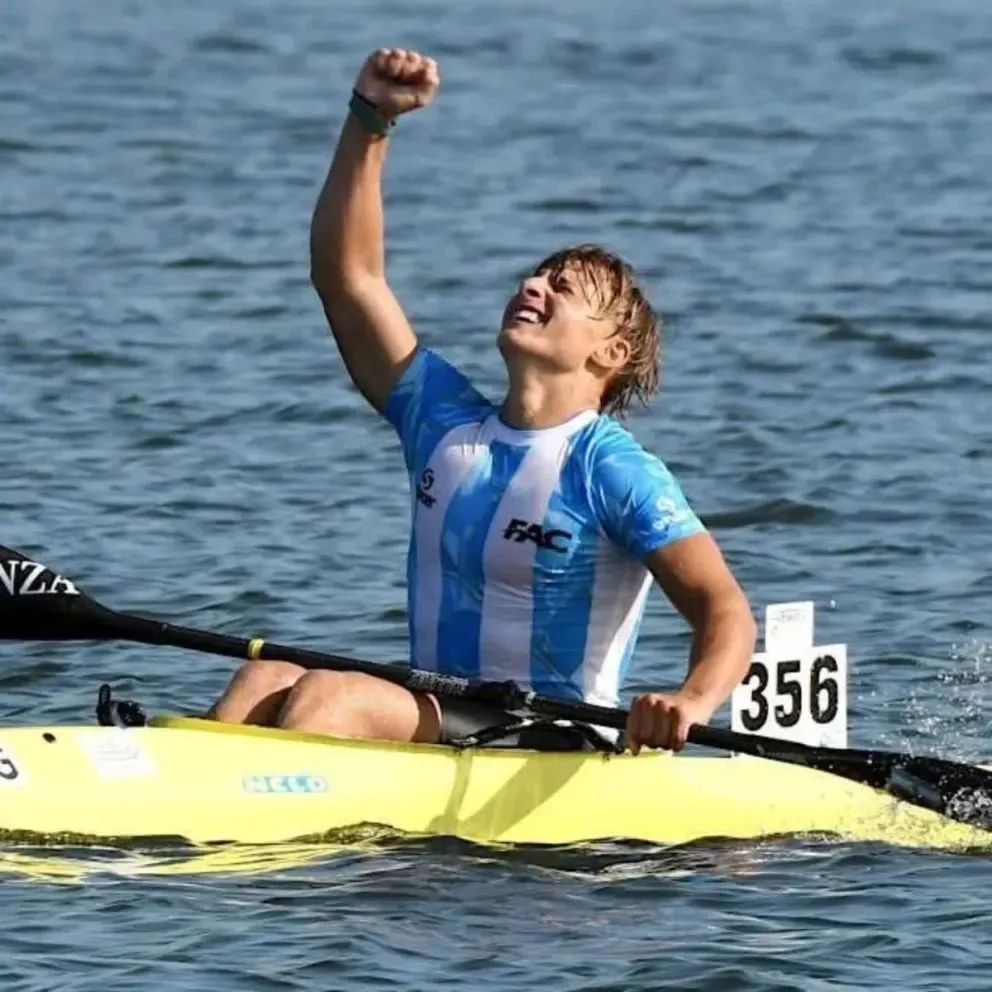 Vicente Vergauven brilló en el selectivo nacional de canotaje.
