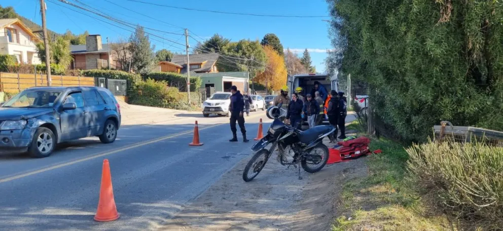 Operativo por una accidente vial en el oeste de Bariloche 