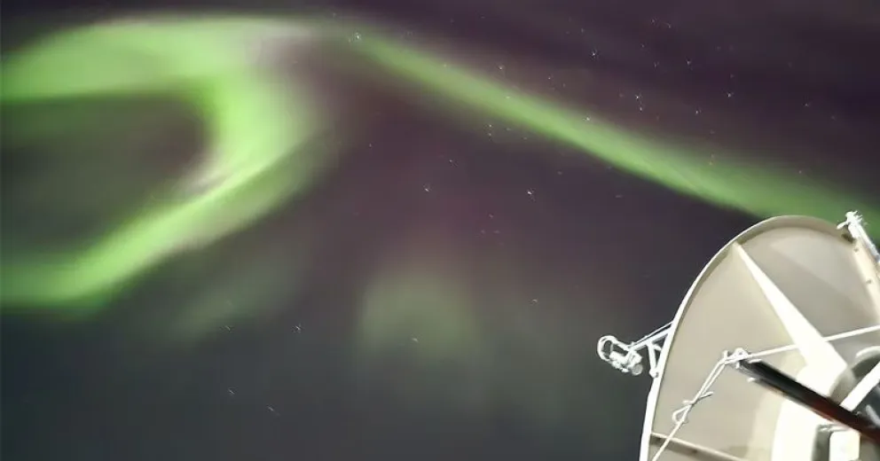 La Base Belgrano brindó una postal única.Foto: gentileza