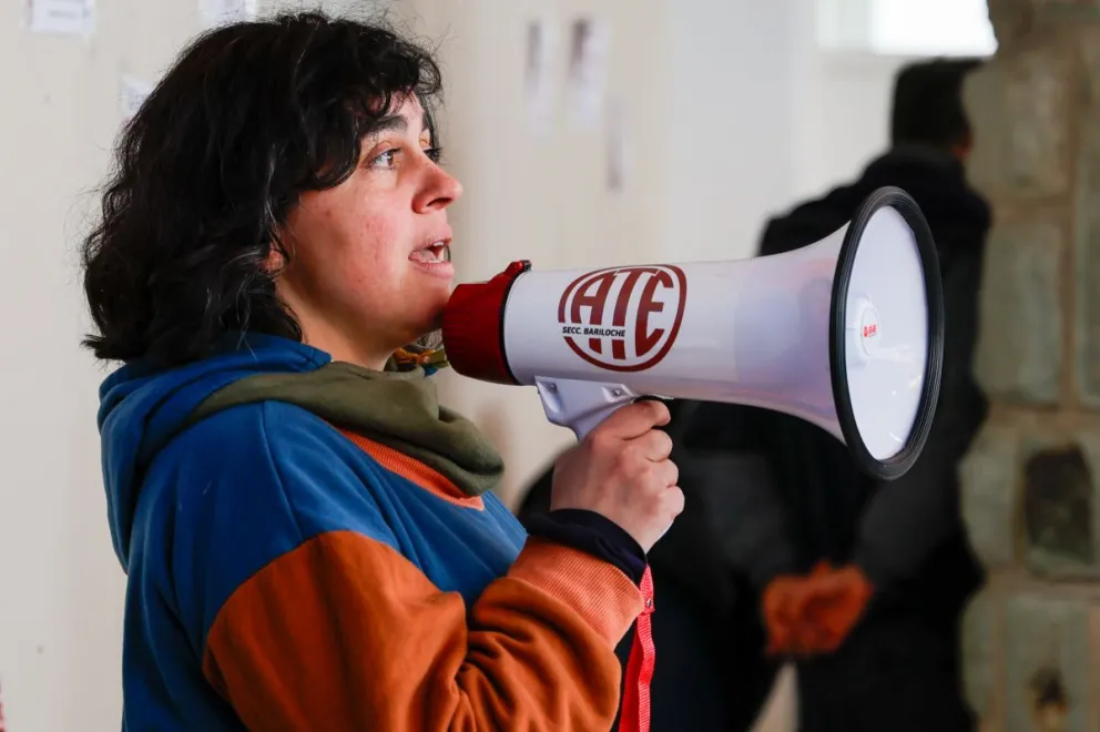 “El congelamiento salarial no es una alternativa”, dijo Rodrigo Vicente, secretario general de ATE. Foto: Eugenia Neme.