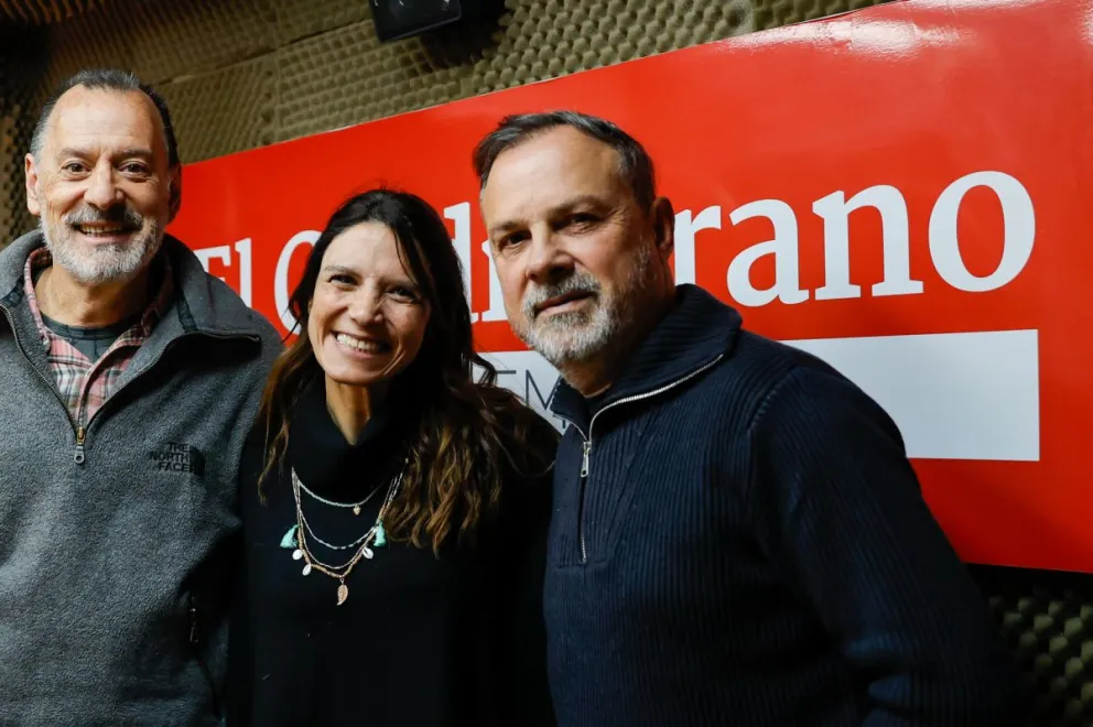 Sylvestre pasó por los estudios de El Cordillerano Radio en el Día del Periodista (foto; Eugenia Neme) 