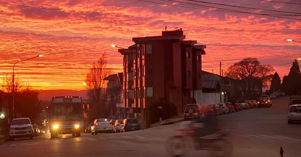 Así amaneció Bariloche hoy.