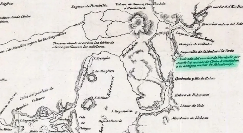 Sobre el este del mapa, se lee claramente Buriloche.