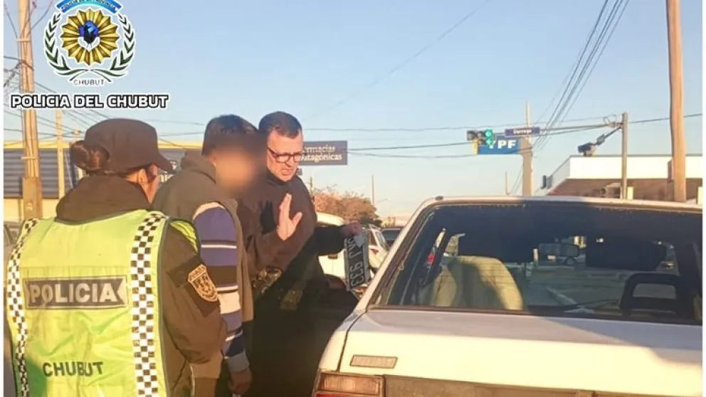 El momento de la detención del conductor / Foto Diario Jornada