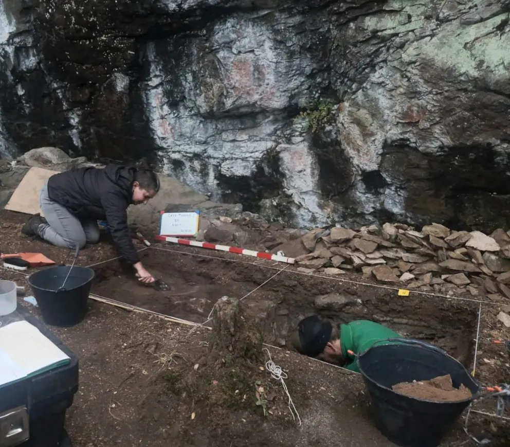 Tareas de excavación en cercanías del lago Moreno. Foto: Maximiliano Lezcano.